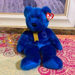 Blue Large Ty Beanie Baby Buddy Unity Bear (13.5 inch) - Great Condition 🐻 💙